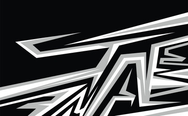 Illustration Vector graphic of Abstract Racing Stripes Background With Grey And Black Color fit for Racing Design etc.
