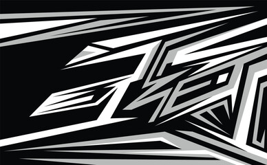 Illustration Vector graphic of Abstract Racing Stripes Background With Grey And Black Color fit for Racing Design etc.