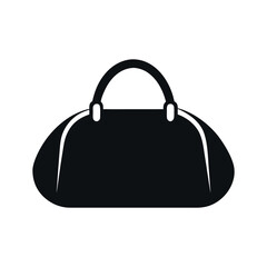 Duffel Bag Black Silhouette Vector Design