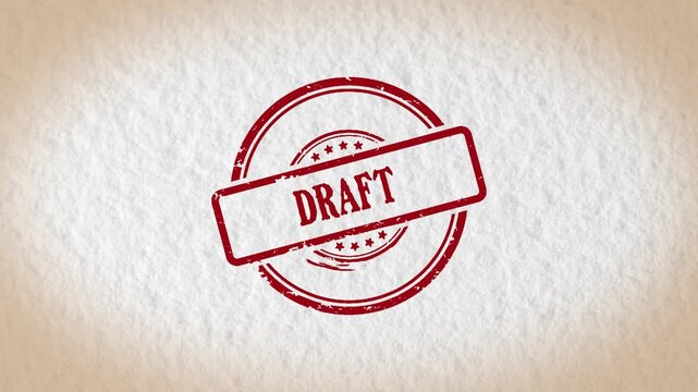 DRAFT stamp style word