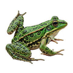 Obraz premium Green frog on transparent background isolated on transparent background