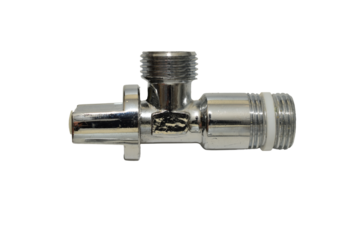 Angle ball valve for a pipeline lies on a PNG background.