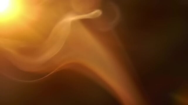Golden Smoke Swirls with Sunset Backdrop.