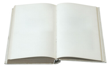 Blank Open Book On White Background