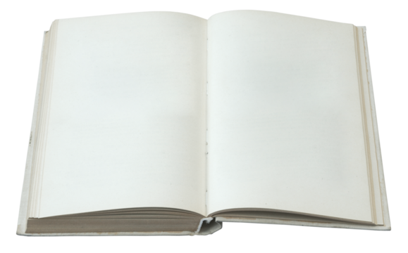 Blank Open Book On White Background