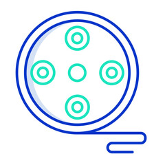 reel outline color icon design