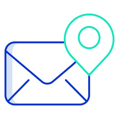 email location outline color icon design