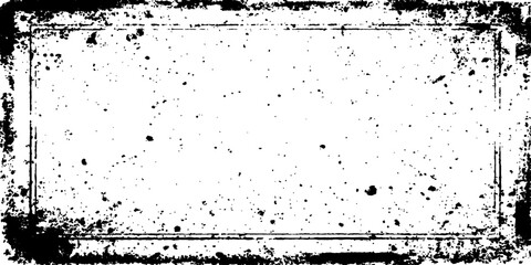Grunge texture border frame, black and white abstract background. Grunge frame abstract texture. Grunge frame - Creative background with space for your design.