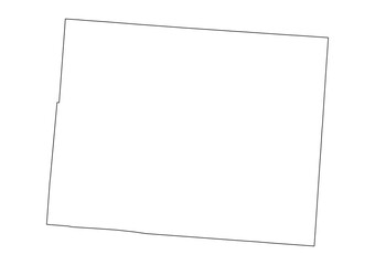 Baca County map, Colorado State, USA