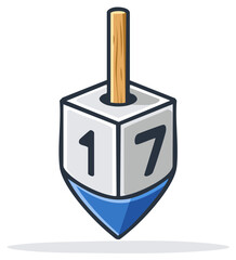 Traditional Jewish dreidel spinning top for Hanukkah holiday celebration game