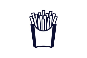 Black and White Hot Dog Icon, Minimalist Fast Food Illustration