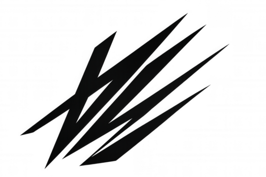 Black claw marks scratching background, abstract animal scratch pattern, vector transparent damage aggression concept - Powered by Adobe