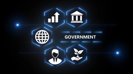 Digital Government and Public Administration Concept Modern E-Governance and Policy Technology Secure Management and Organizational System