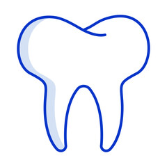 tooth outline color icon design