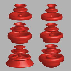 vector 3D vase illustration template	