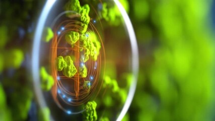 Abstract Bio-Science: A captivating scientific visualization showcasing intricate biological structures, offering a glimpse into the beauty and complexity of life's building blocks. - Powered by Adobe