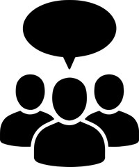 Group Conversation Scalable SVG Vector Graphic with Editable Paths and Layers for Web, UI Design, Digital Art, and Print Applications