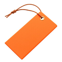 Blank Orange Label Tag with String for Retail & Gifts