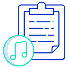 note pad outline color icon design