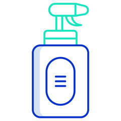 spray bottle outline color icon design