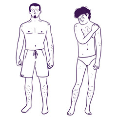 vector illustration of a man set