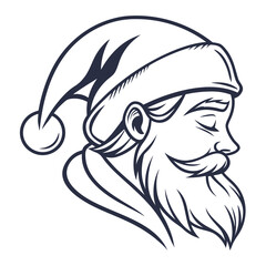 Santa Claus profile vector graphic christmas holiday 1