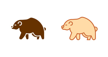Brown Bear Vector Icon