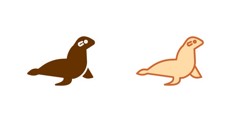 Sea Lion Vector Icon