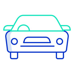car outline color icon design