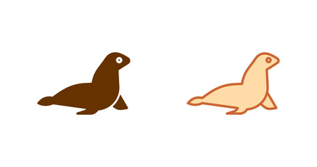 Sea Lion Vector Icon