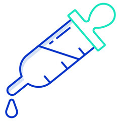 dropper outline color icon design