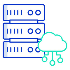 share online movie outline color icon design