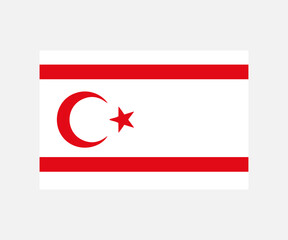 Turkish Republic of Northern Cyprus flag. Northern Cyprus flag vector design and illustration.

