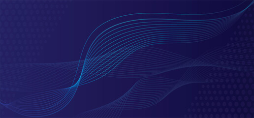 Blue Abstract Wave Background – Futuristic Flow Lines, Digital Technology Pattern, Gradient Curves for Modern Website, Presentation, Banner, and Graphic Design Templates. 3