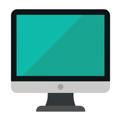 Fototapeta premium Modern Computer Monitor Vector Isolated on White Background