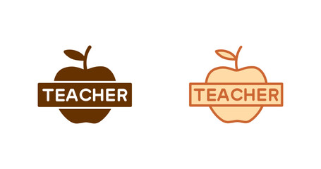 Apple for Teacher Vector Icon