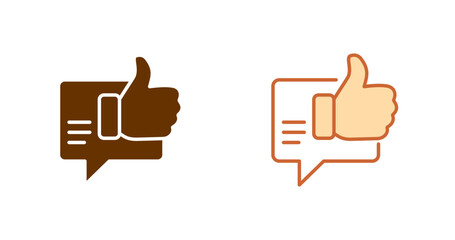 Obraz premium Positive Feedback Vector Icon