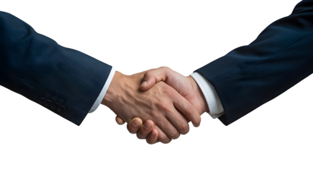 Business Handshake in Formal Attire