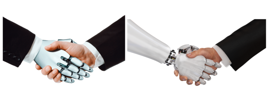 Human and Robot Handshake PNG — Artificial Intelligence Partnership Concept