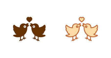 Lovebirds Vector Icon
