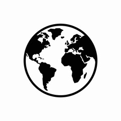 Globe Icon – Global Network and Worldwide Connectivity Symbol