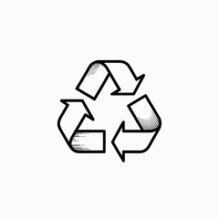 Obraz premium Recycling Symbol Icon – Environmental Sustainability and Waste Management
