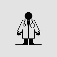 Doctor Figure Icon – Healthcare and Medical Professional Symbol