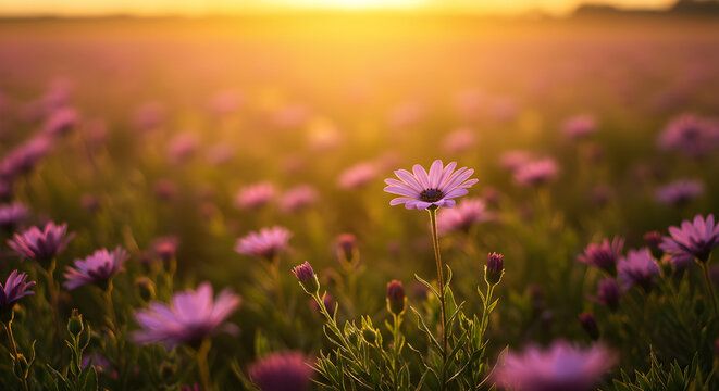 Vivid Petals in Evening Light - Powered by Adobe
