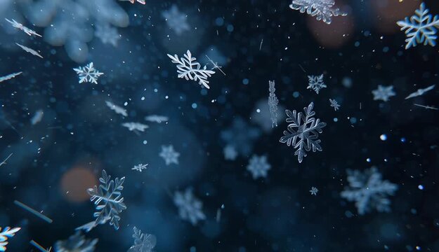 Effect minimal of snowflake light night star