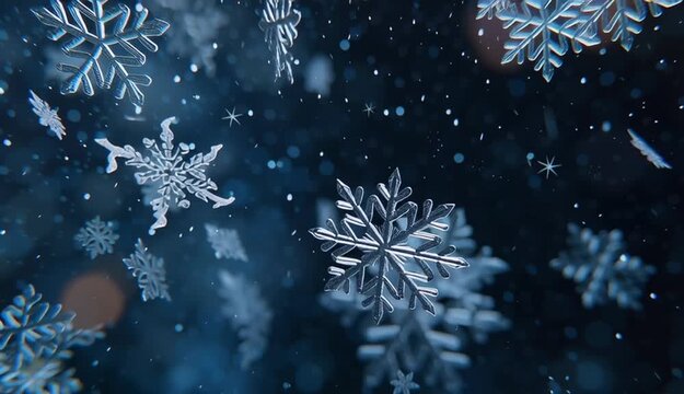 Effect minimal of snowflake light night star