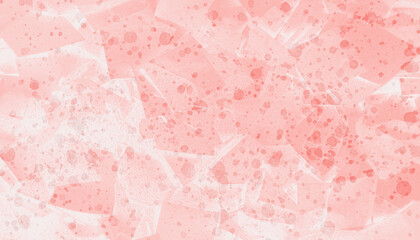 Soft pink watercolor abstract art, splatter and geometric overlay, modern elegant textured background for design