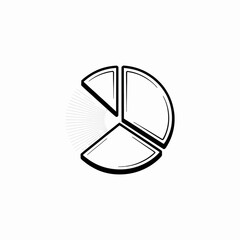 Pie Chart Icon – Business Analytics and Data Visualization Symbol