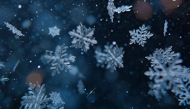 Effect minimal of snowflake light night star