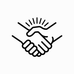 Handshake Icon – Partnership, Agreement, and Collaboration Symbol